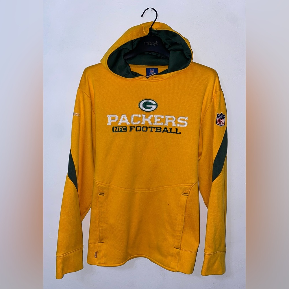Green Bay PACKERS Football Hoodie Pullover NFL Team Reebok Size Small